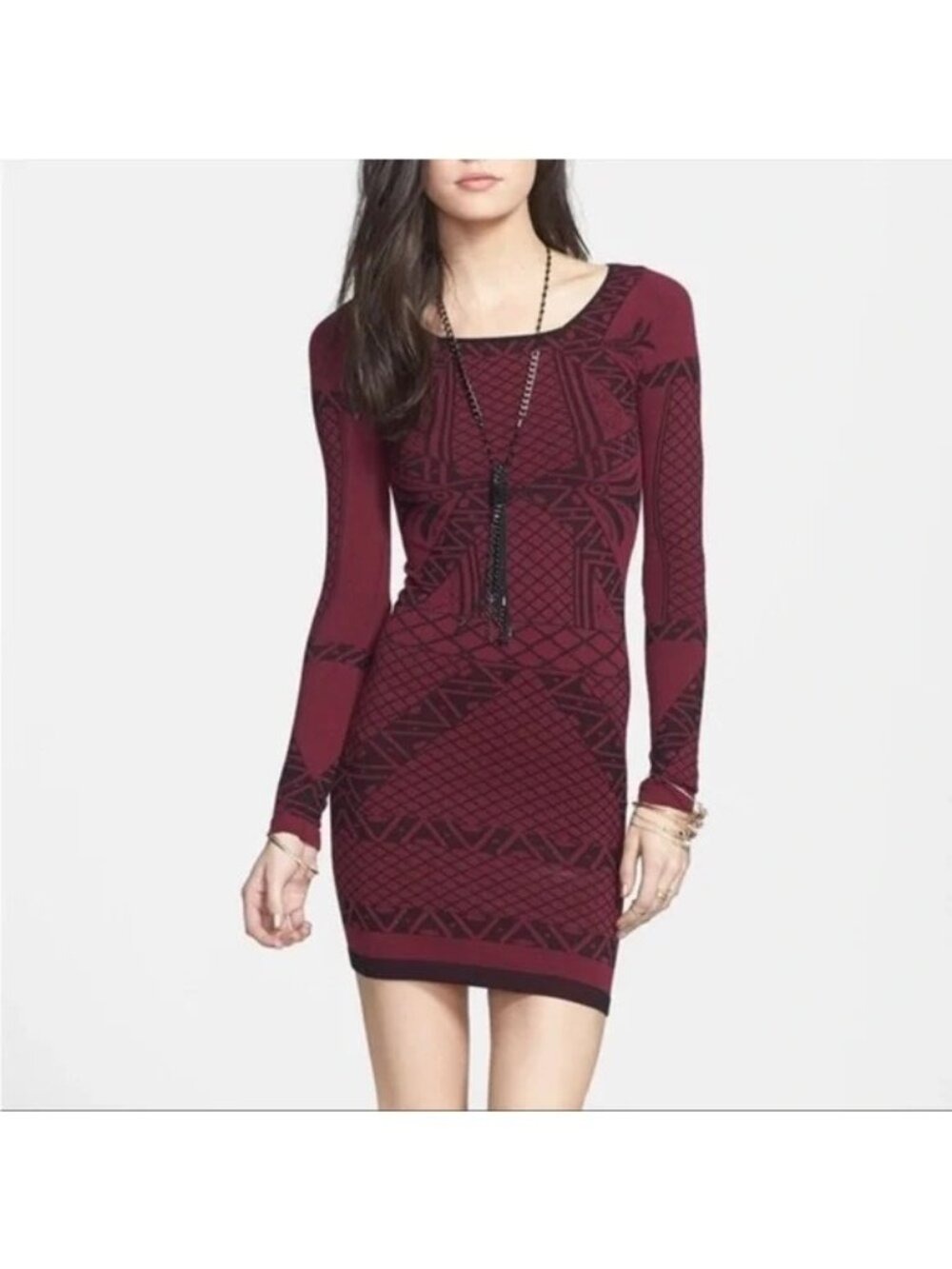 Intimately Free People Angles of Intarsia Bodycon Dress XS Small